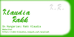 klaudia rakk business card